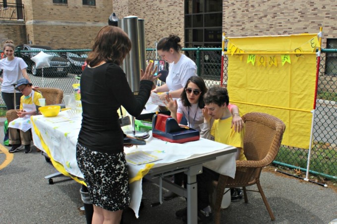 Kennedy Day School Lemonade Stand - Selling Lemonade