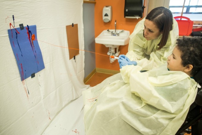 Syringe Painting with Child Life