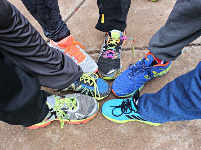 Colorful Sneakers in a Circle