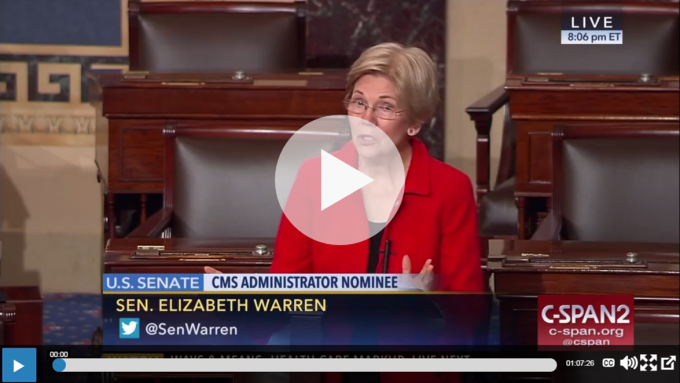 Senator Warren Medicaid Video