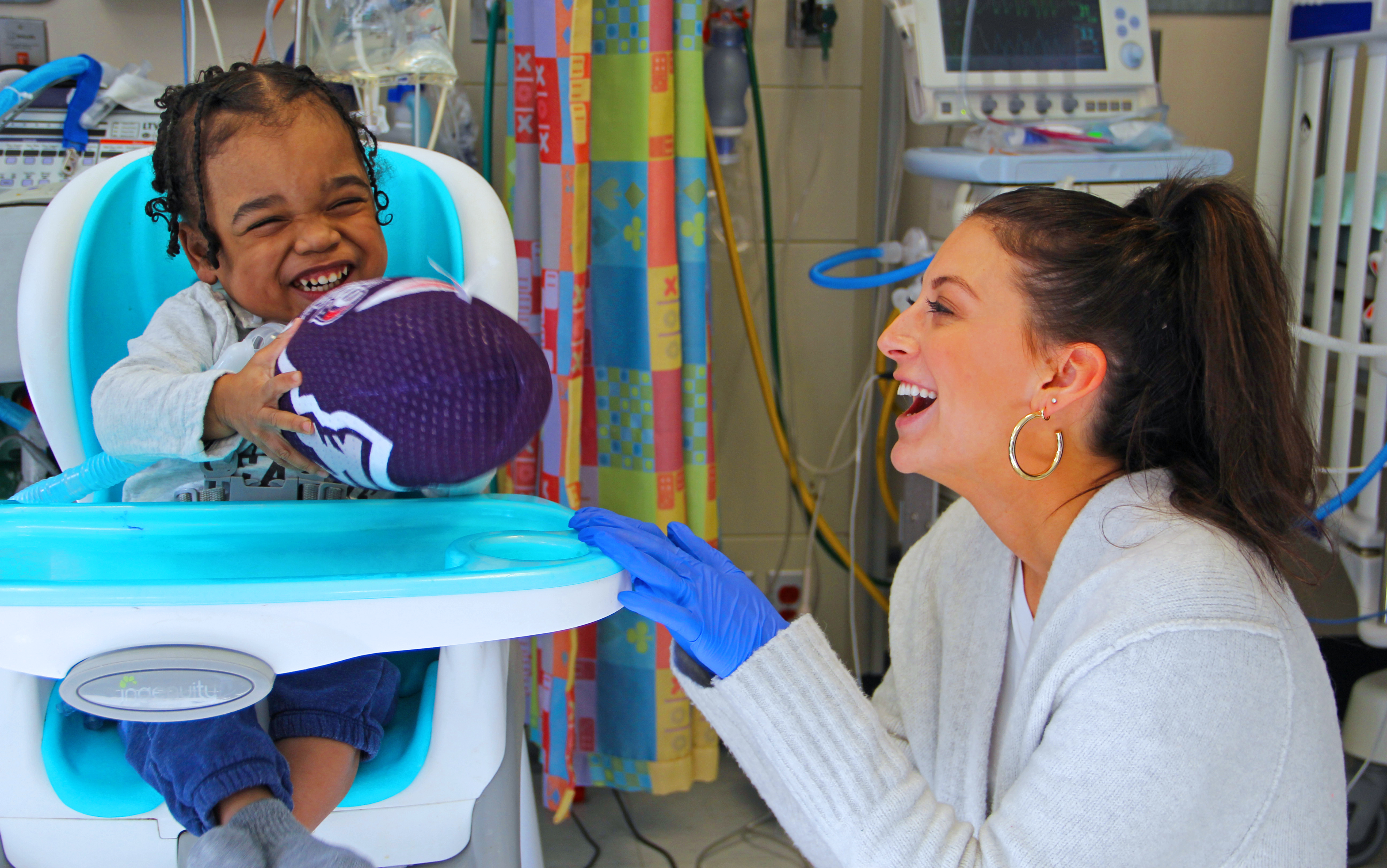 Board of Overseer member, Mackenzie Andrews, visits the medical unit in 2019. 