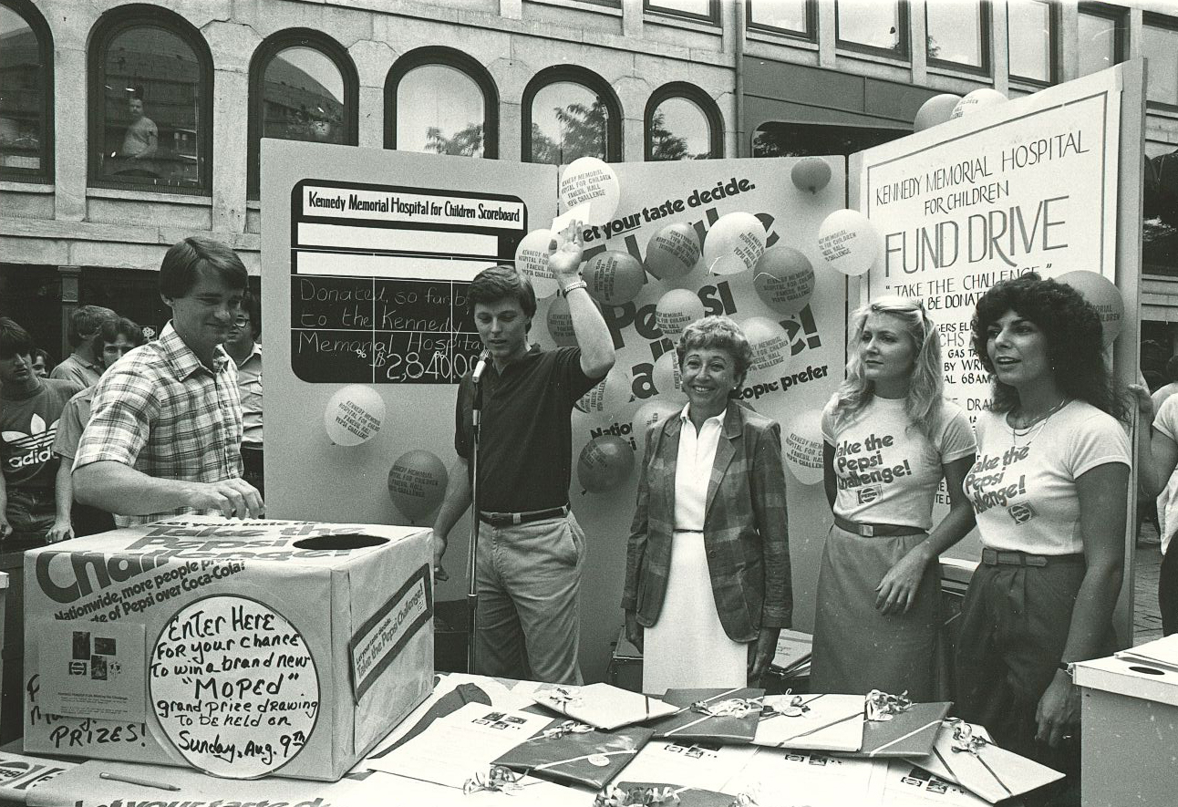 Franciscan Children's fundraising event in Faneuil Hall in 1981. 