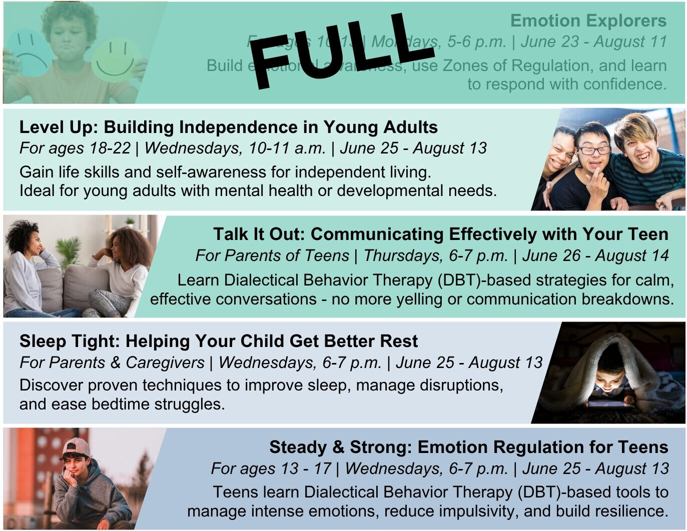 Telehealth Summer Virtual Therapy Options